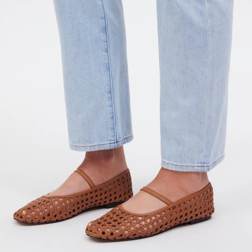 EUC Madewell Greta Ballet Flat in woven leather